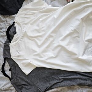 SHEIN white and grey basic tees 2pck